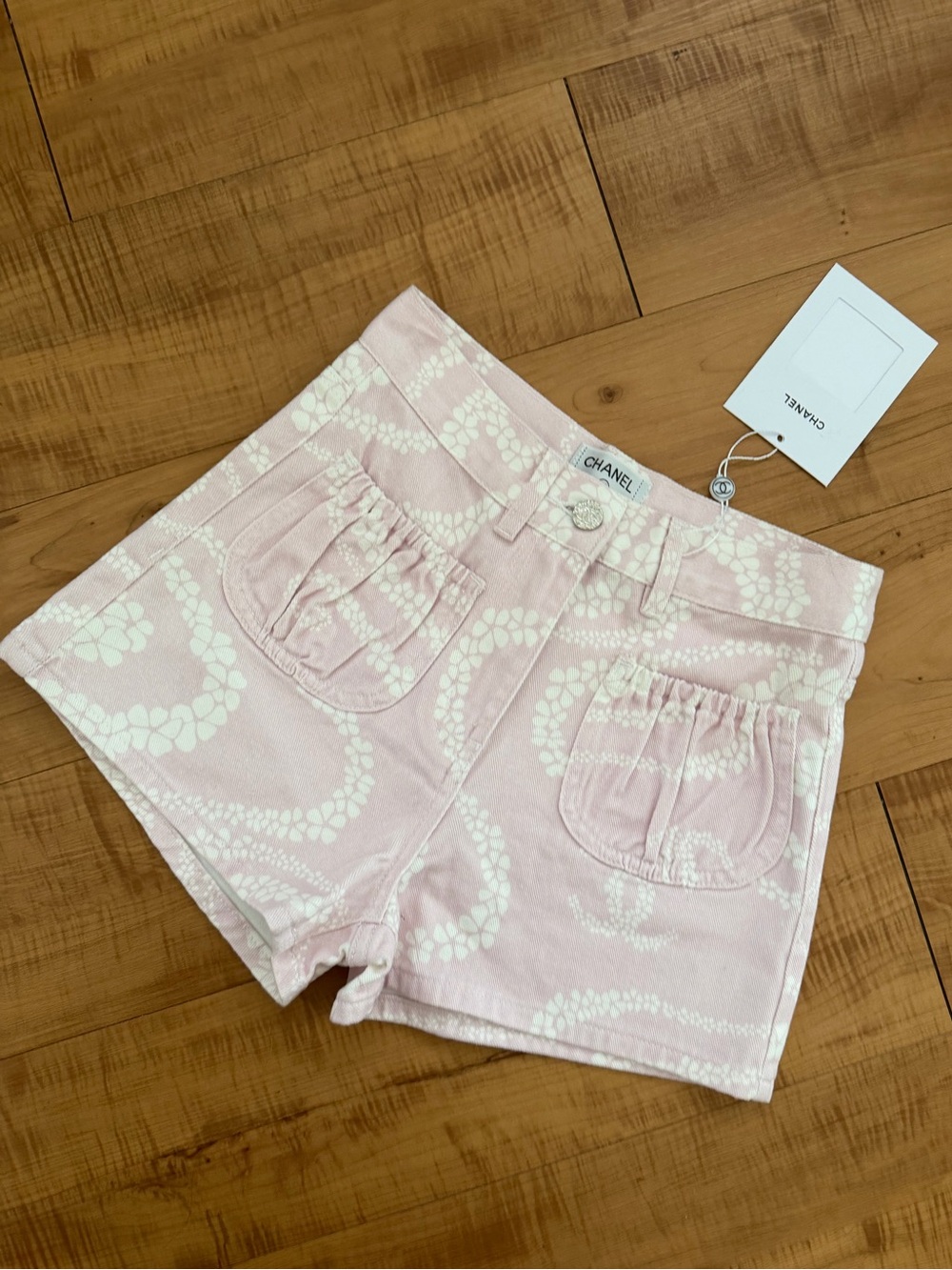 CC Coco Beach Pink Floral Print Denim Jean Shorts BNWT